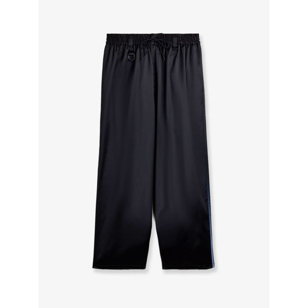 Adidas Y-3 Men Technical Fabric Trousers With Iconic Side Stripes